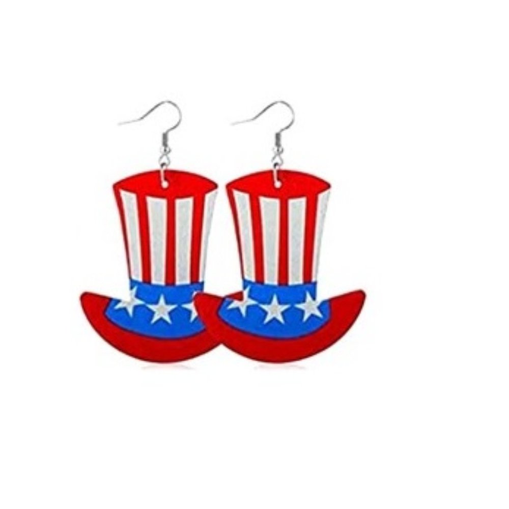 Patriotic Hat Earrings